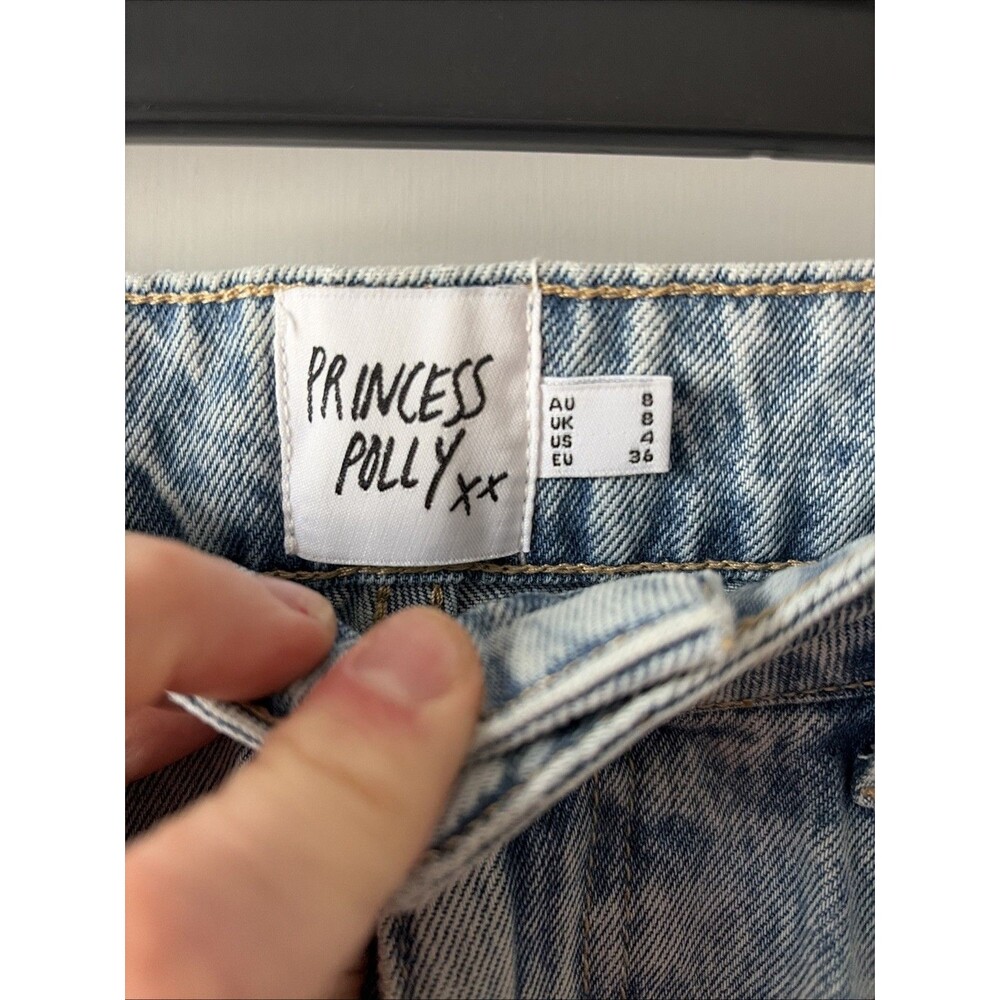 Princess Polly Midi Denim skirt SIZE 2 - Picture 3 of 4